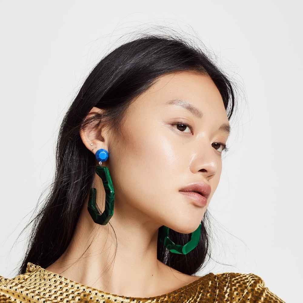 Rachel Comey Acrylic Cartwheel Earrings